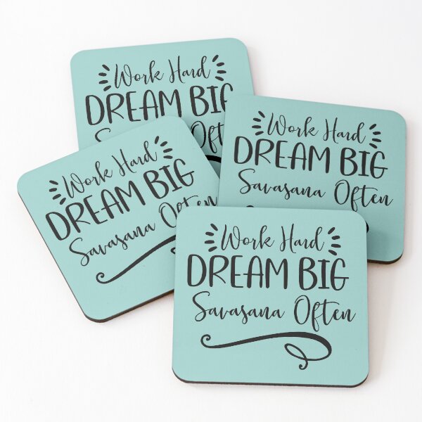 Item preview, Yoga Quote Work Hard Dream Big Savasana Often Motivational Saying designed and sold by SoccaTamam.