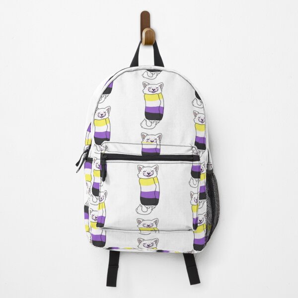 Item preview, White cat pride burrito nonbinary - purrito designed and sold by GnomelyDragon.