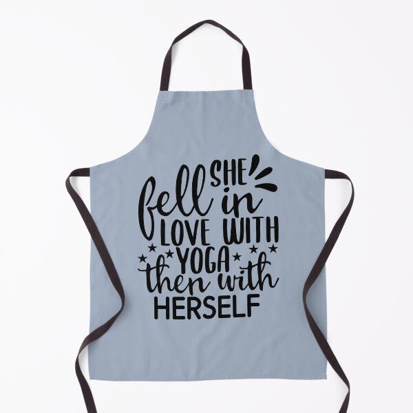 Item preview, Yoga Quote She Fell In Love With Yoga And Then With Herself Motivational Saying designed and sold by SoccaTamam.
