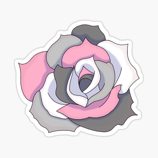 demigirl rose (cool shading) Sticker