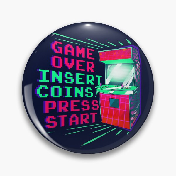 Item preview, game over - insert coin - press start designed and sold by Ric Gilar.