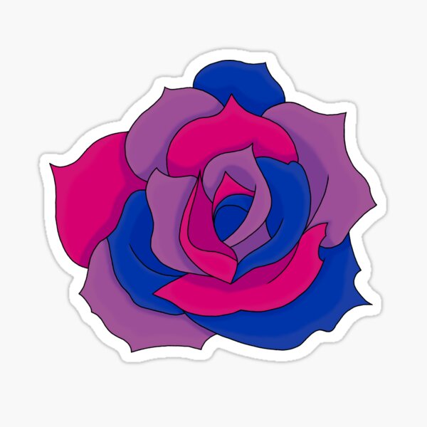 bisexual rose (cool shading) Sticker