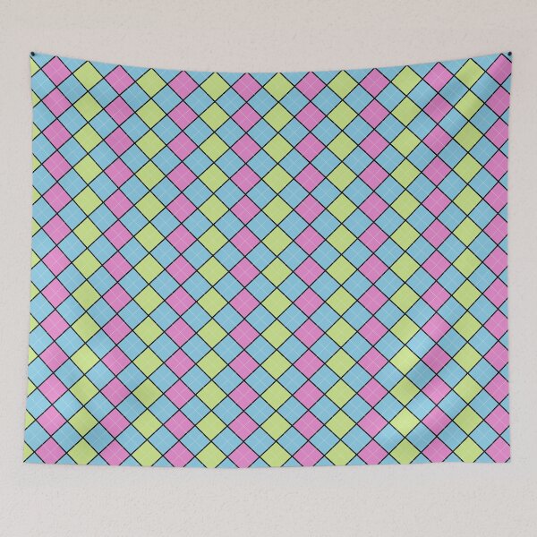 Artikelvorschau, Triadischer, blauer, grüner und rosa Argyle-Stil entworfen und verkauft von TheScraggyBeard.