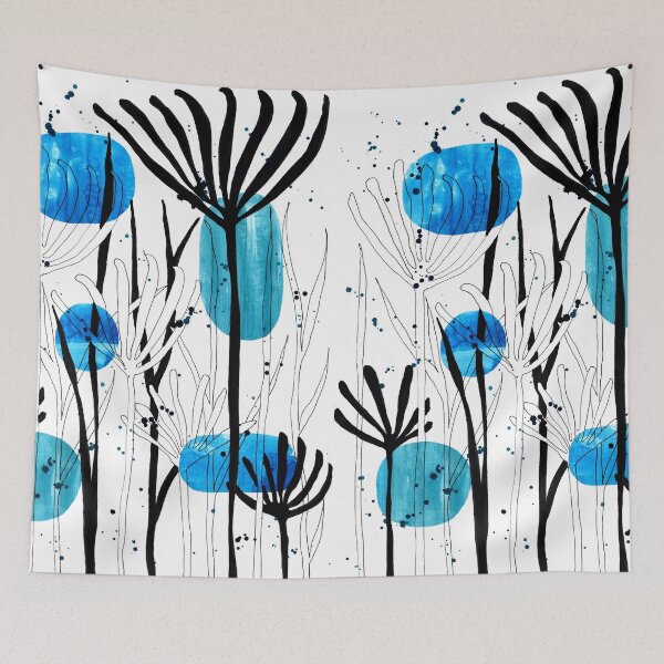 Item preview, Wildflowers and seedhead in meadow abstract designed and sold by kittyvdheuvel.
