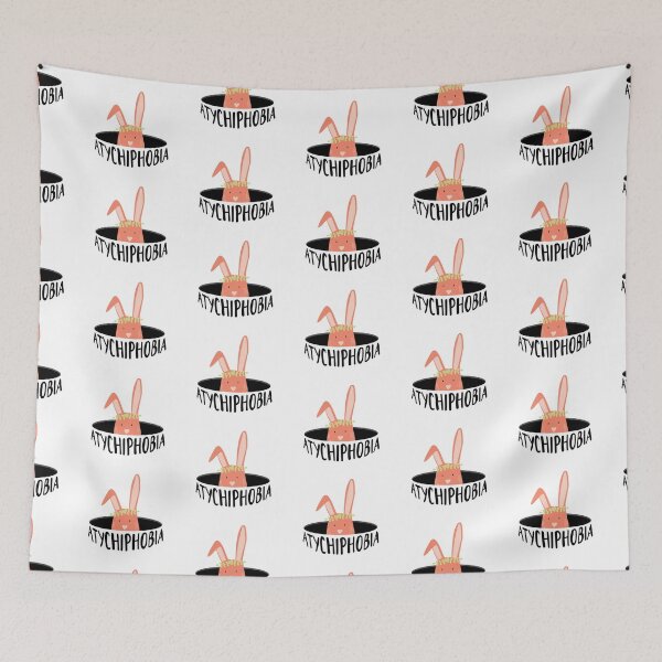 Item preview,  ATYCHIPHOBIA Bunny  Minimalist Anxiety Awarness Typography designed and sold by Zazizu.