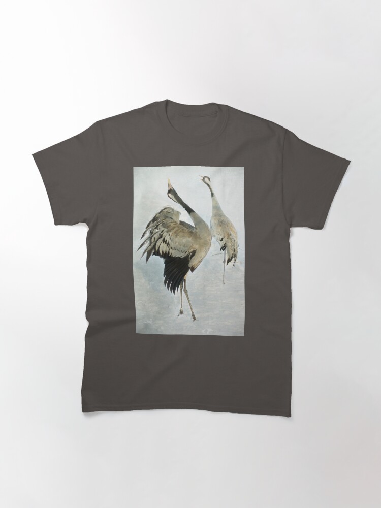 Thumbnail 3 of 7, Classic T-Shirt, The Dance of the Cranes - 2 of 2 designed and sold by steppeland.