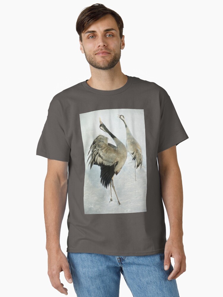 Thumbnail 1 of 7, Classic T-Shirt, The Dance of the Cranes - 2 of 2 designed and sold by steppeland.