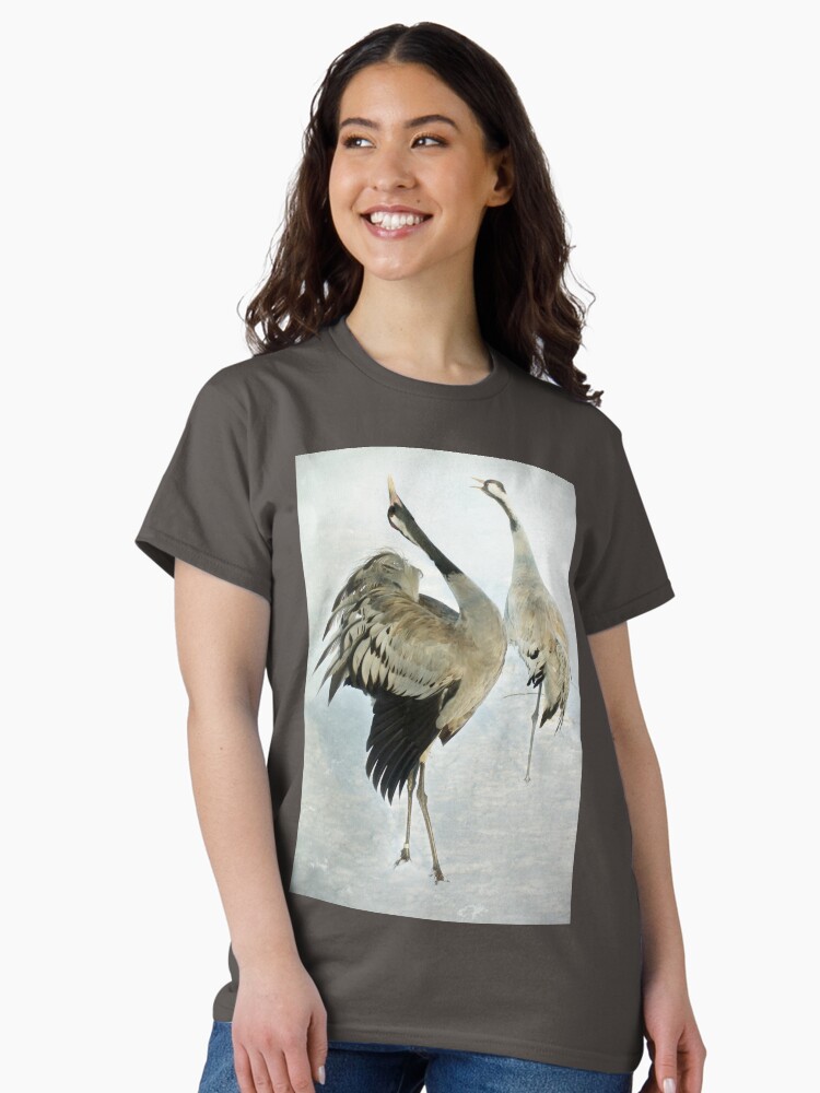 Thumbnail 2 of 7, Classic T-Shirt, The Dance of the Cranes - 2 of 2 designed and sold by steppeland.