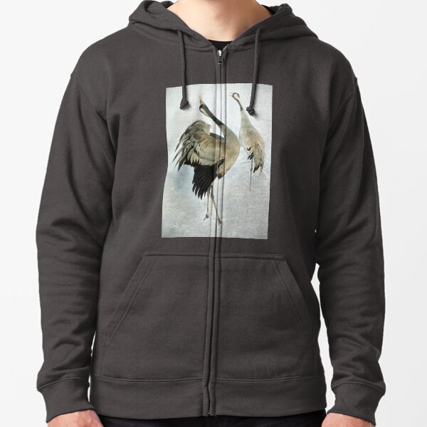 The Dance of the Cranes - 2 of 2 Zipped Hoodie
