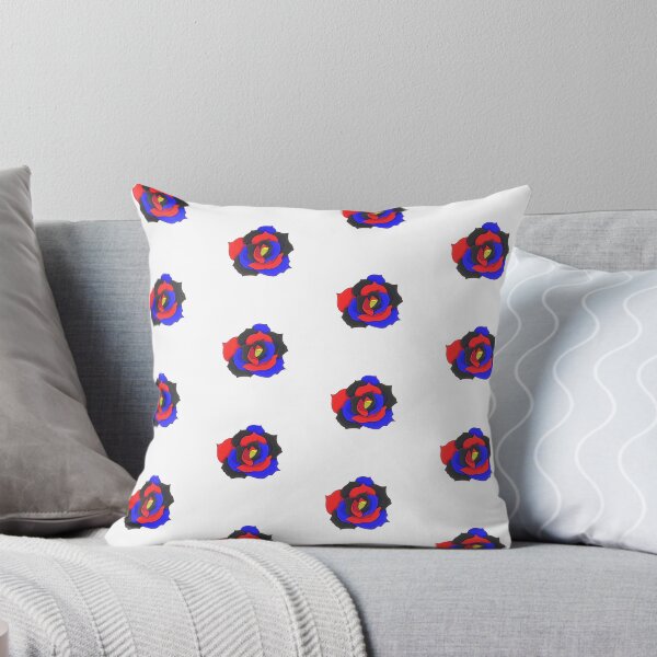 polyamorous rose (cool shading) Throw Pillow