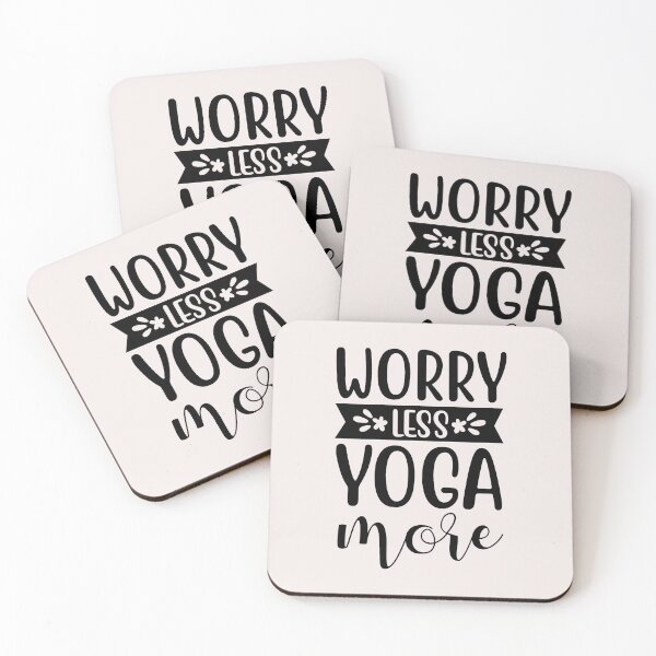 Item preview, Yoga Quote Worry Less Yoga More Motivational Saying designed and sold by SoccaTamam.