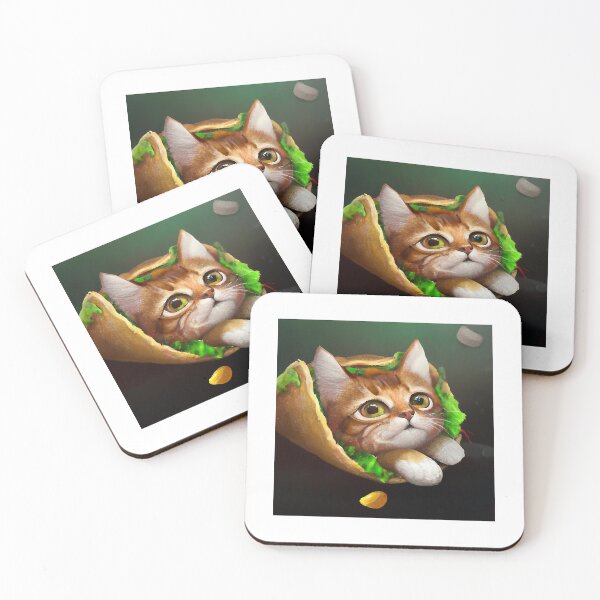 Item preview, A funny cat ​​got stuck in a Taco designed and sold by pelletiermagda4.