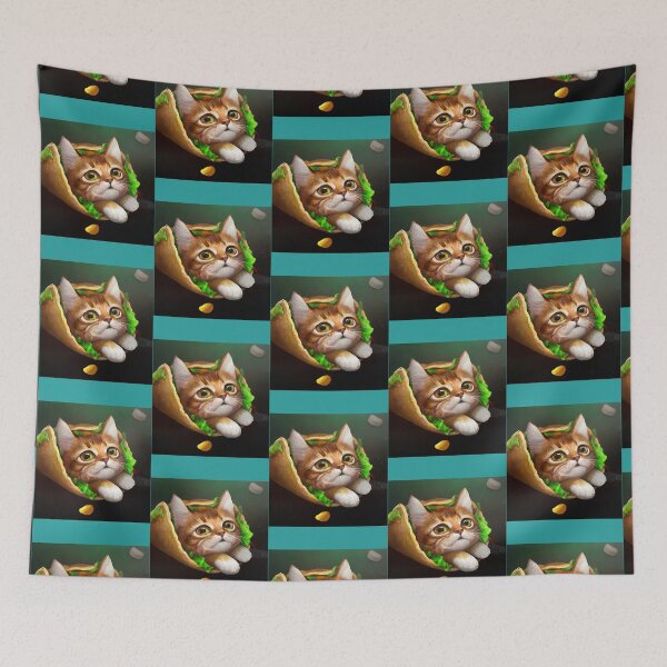 Item preview, A funny cat ​​got stuck in a Taco designed and sold by pelletiermagda4.