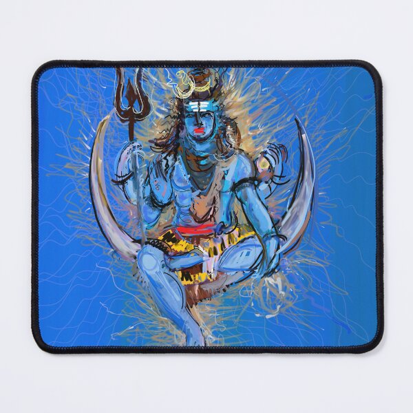 Item preview, lord shiva sitting on moon painting | lord shiva sitting on the moon painting  designed and sold by KARTICK DUTTA.