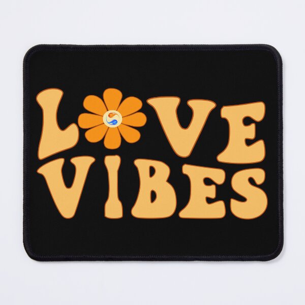 Item preview, Love Vibes Retro Style 70s Black designed and sold by TwinFlameArt.