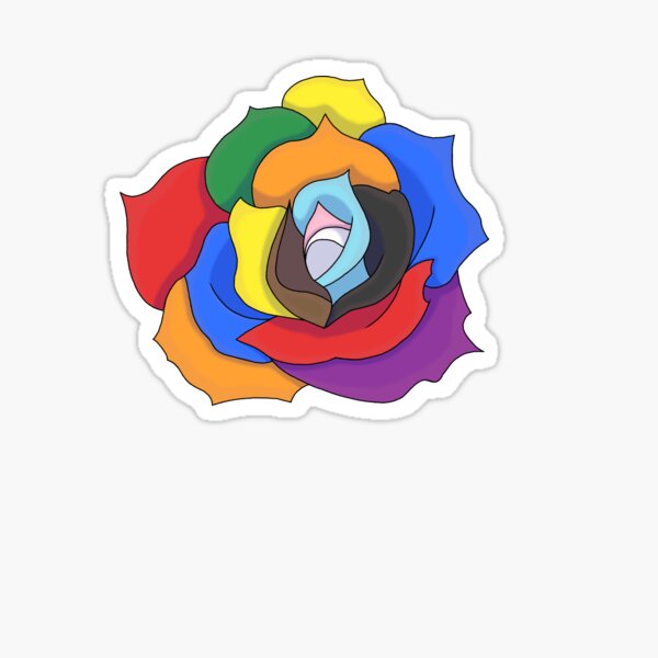progress pride rose (cool shading) Sticker