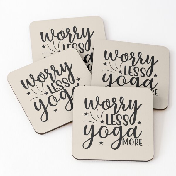 Item preview, Yoga Saying Worry Less Yoga More Motivational Quote designed and sold by SoccaTamam.