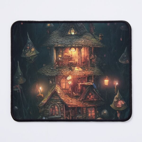 Item preview, Majestic world of magic Mushrooms and cute houses designed and sold by Piotrek0001.