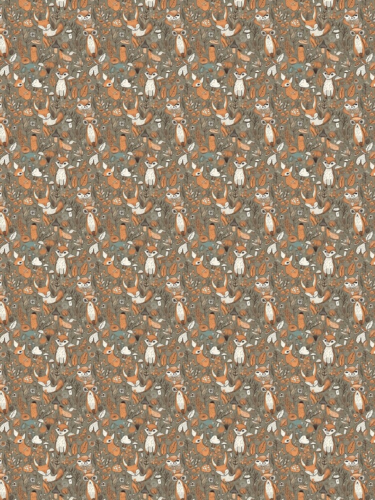 Thumbnail 3 von 3, Tuch, Whimsical woodland pattern designt und verkauft von PatternSummit.
