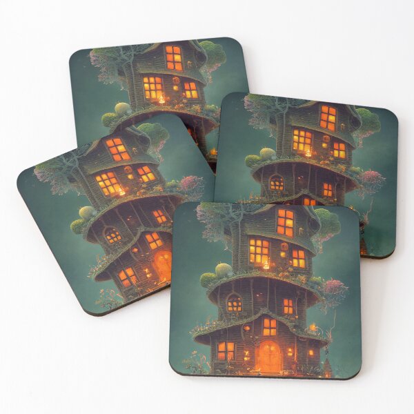 Item preview, Majestic world of magic Mushrooms and cute houses designed and sold by Piotrek0001.