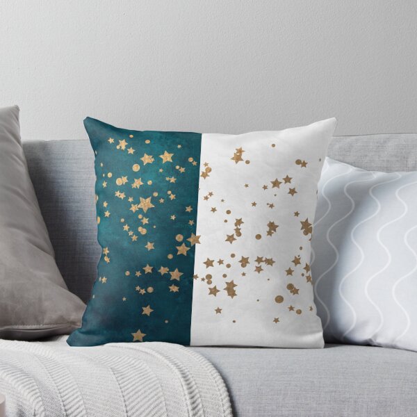 Item preview, Teal and White Textured Background With Stars designed and sold by KatsCanvas.