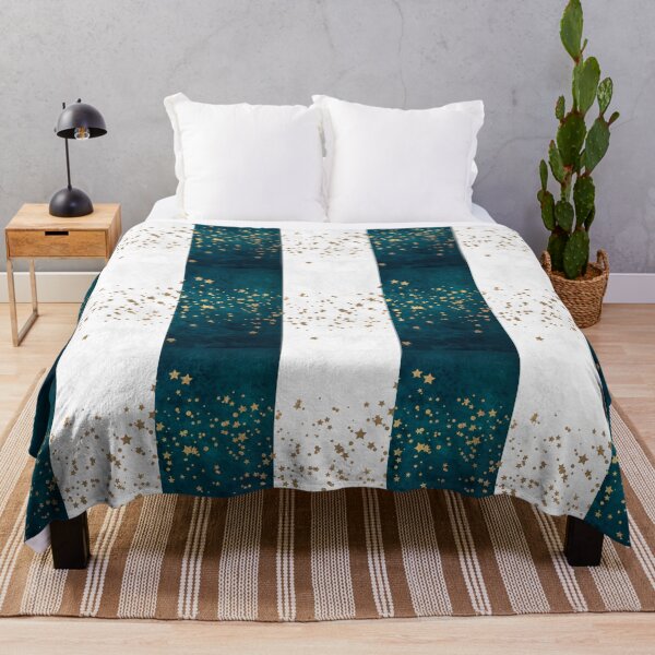 Item preview, Teal and White Textured Background With Stars designed and sold by KatsCanvas.