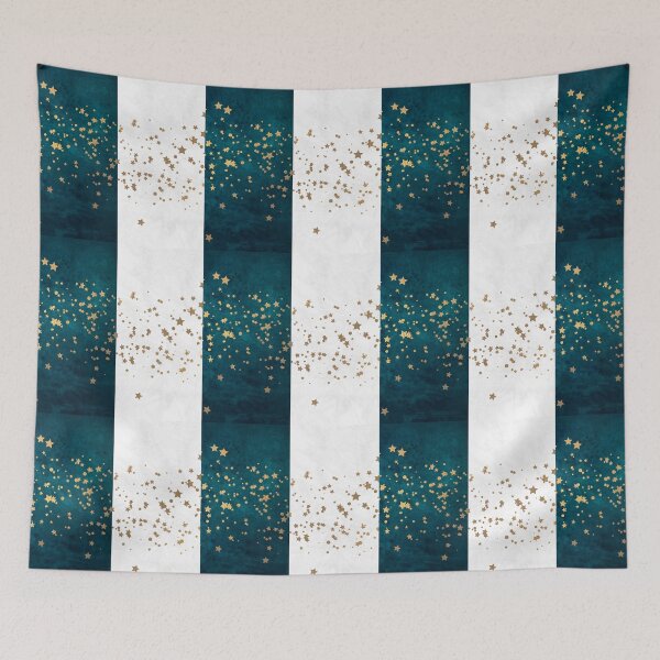 Item preview, Teal and White Textured Background With Stars designed and sold by KatsCanvas.