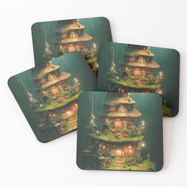 Item preview, Majestic world of magic Mushrooms and cute houses designed and sold by Piotrek0001.