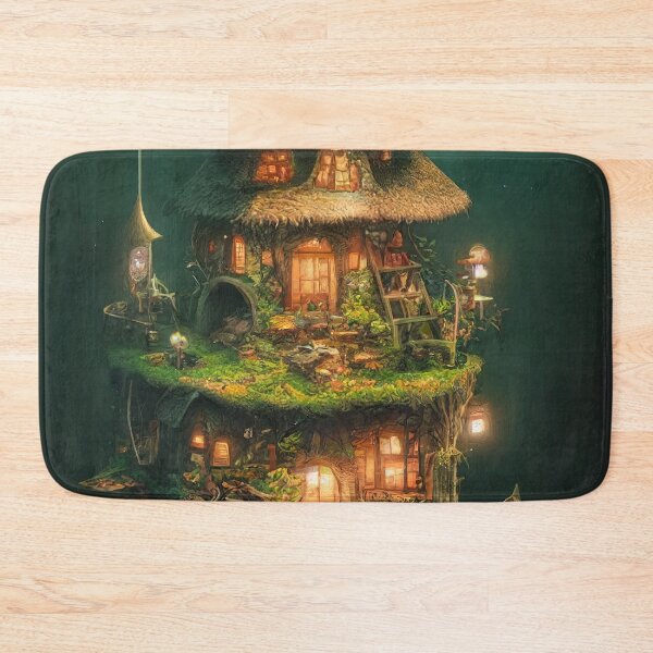 Item preview, Majestic world of magic Mushrooms and cute houses designed and sold by Piotrek0001.