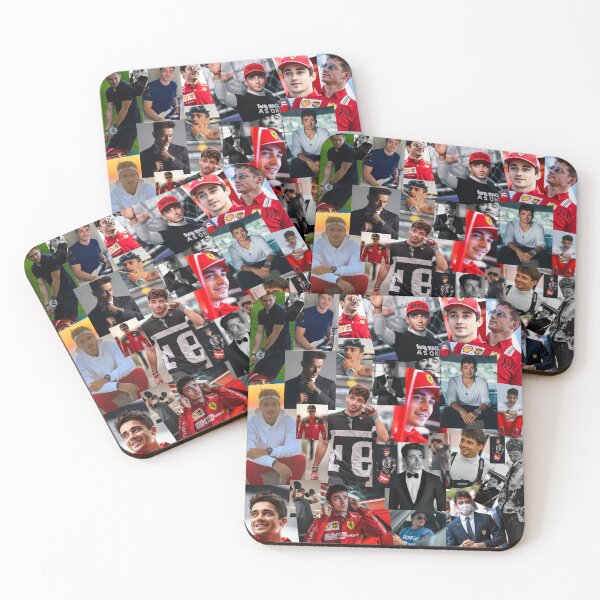Item preview, Charles Leclerc Monacan motorsports racing driver Collage designed and sold by CollageHeaven.