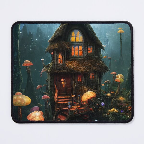 Item preview, Majestic world of magic Mushrooms and cute houses designed and sold by Piotrek0001.