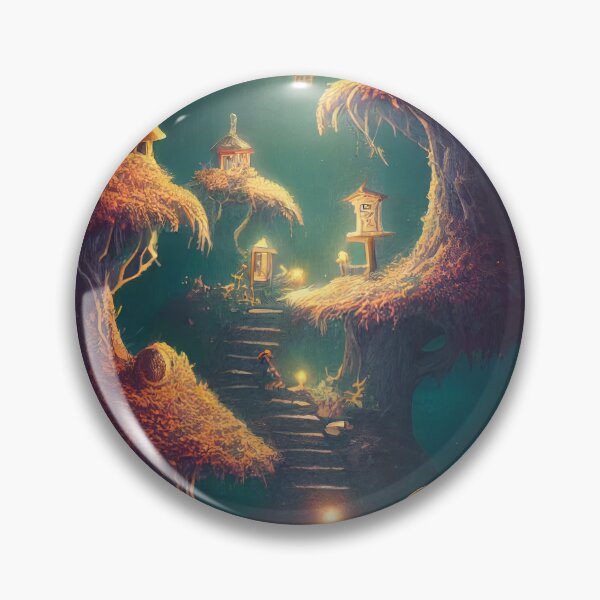 Item preview, Majestic world of magic Mushrooms and cute houses designed and sold by Piotrek0001.