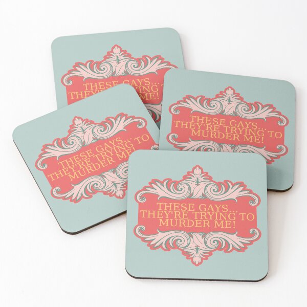 Item preview, The White Lotus Tanya Quote "These Gays" Print in Red & Peach designed and sold by greatkatescott.