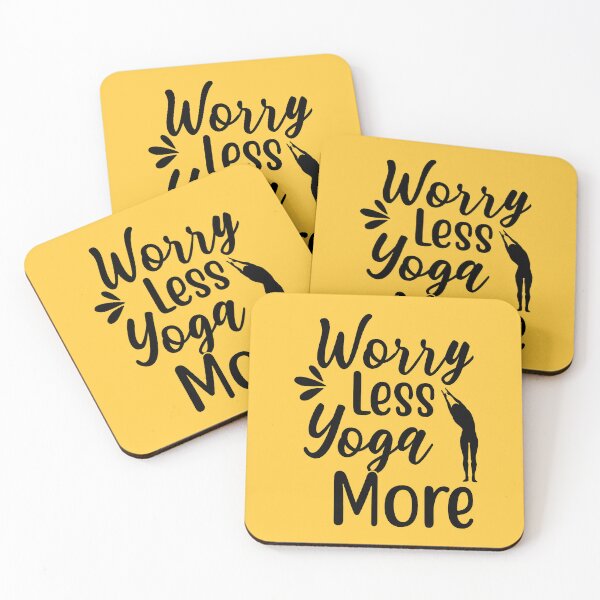 Item preview, Yoga Sayings Worry Less Yoga More Motivational Quote designed and sold by SoccaTamam.