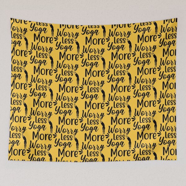 Item preview, Yoga Sayings Worry Less Yoga More Motivational Quote designed and sold by SoccaTamam.