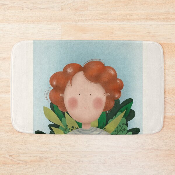 Item preview, Mara the red hair girl poses in the garden designed and sold by alisonsadler.