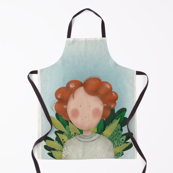 Item preview, Mara the red hair girl poses in the garden designed and sold by alisonsadler.