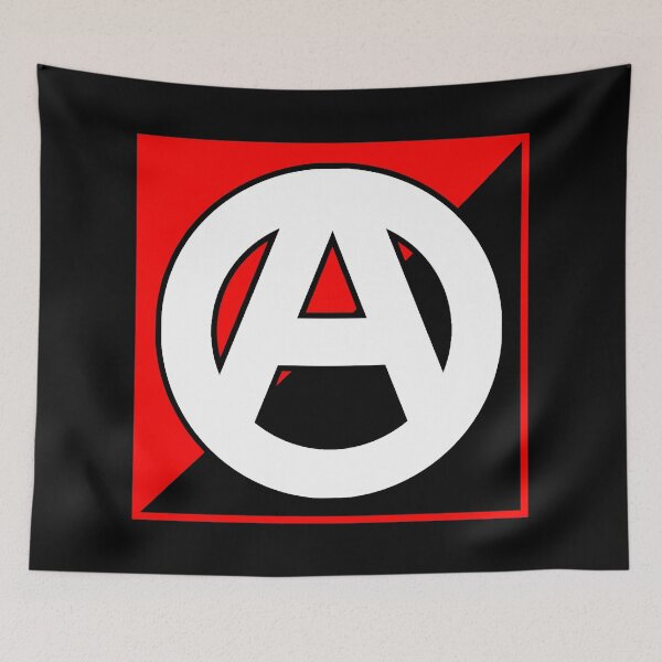 Item preview, Anarchy Symbol on Anarchist Flag--Anarcho-Syndicalism/Anarcho-Communism Red designed and sold by SCHPiDAUU.