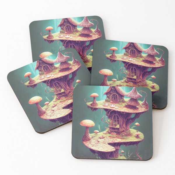 Item preview, Majestic world of magic Mushrooms and cute houses designed and sold by Piotrek0001.