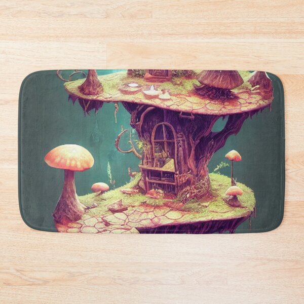 Item preview, Majestic world of magic Mushrooms and cute houses designed and sold by Piotrek0001.