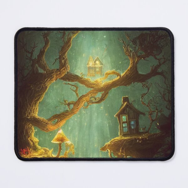 Item preview, Majestic world of magic Mushrooms and cute houses designed and sold by Piotrek0001.