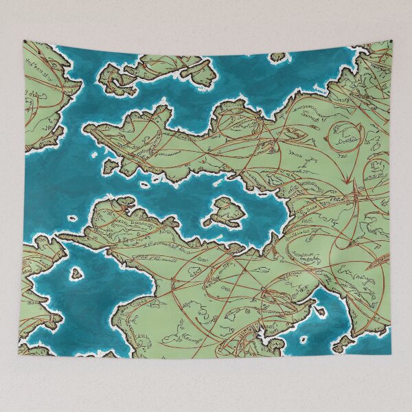 Item preview, Ancient Imaginary Map Illustration Throw Pillow designed and sold by Sowari-Pillows.
