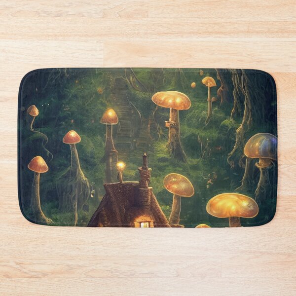 Item preview, Majestic world of magic Mushrooms and cute houses designed and sold by Piotrek0001.