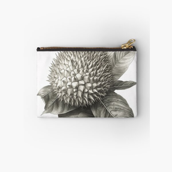 Item preview, Grayscale Botanical Illustration of Durian Fruit designed and sold by EmeraldeaArt.