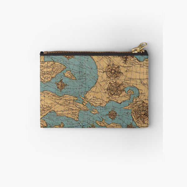 Item preview, Throw Pillow With An Ancient Imaginary Map Illustration designed and sold by Sowari-Pillows.