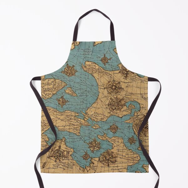 Item preview, Throw Pillow With An Ancient Imaginary Map Illustration designed and sold by Sowari-Pillows.
