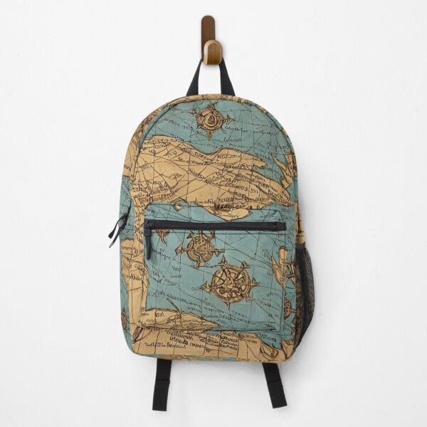 Item preview, Throw Pillow With An Ancient Imaginary Map Illustration designed and sold by Sowari-Pillows.