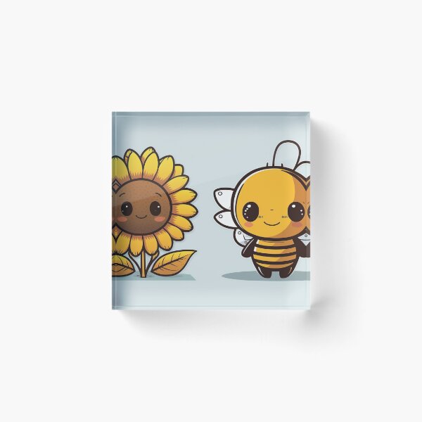 Item preview, Super cute bee with sunflower friend designed and sold by NxtGenArt.