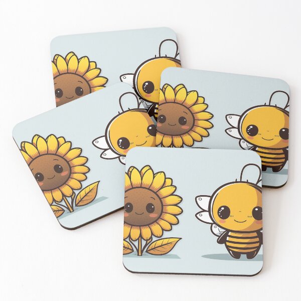 Item preview, Super cute bee with sunflower friend designed and sold by NxtGenArt.