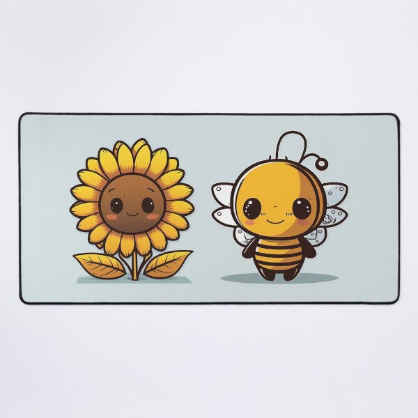 Item preview, Super cute bee with sunflower friend designed and sold by NxtGenArt.
